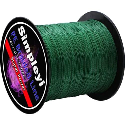 Simpleyi 4 Strands 100M 6 Colors PE Braided Fishing Line 6-100LB Multifilament Fishing Wire Fishing Line for Carp Fishing