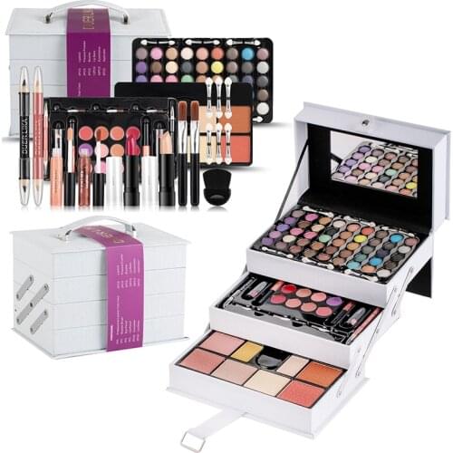 Mauve Professional 45 Color Eyeshadow Blush Cosmetic Foundation Face Powder Makeup Sets Eye Shadows Palette
