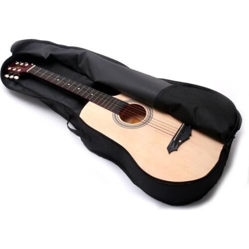 38 /41 Inch Single-layer One-shoulder Oxford Fabric Acoustic Black Guitar Bag Waterproof Guitar Bag Instrument Backpack Bag