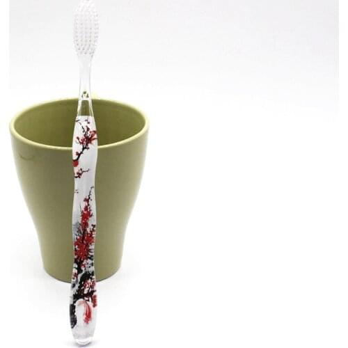 Chinese Classical Ink Painting Toothbrush Soft Brosse A Dent Charcoal Handle Oral Care Nano-antibacterial Toothbrush YC-8100