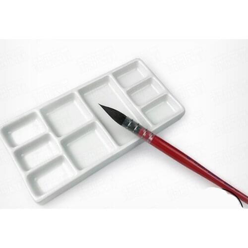1 Pc Ceramics Square Watercolor Palette water tank Office Calligraphy painting supplies Ceramic Artist Paint Palette Tray