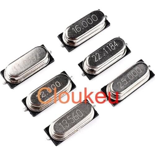 49SMD Passive crystal oscillator 9.84375M 10M 11.0592M 12M 12.288M 14.318M 14.7456M 16M 17.7344M 18M 18.432M 19.44MHz