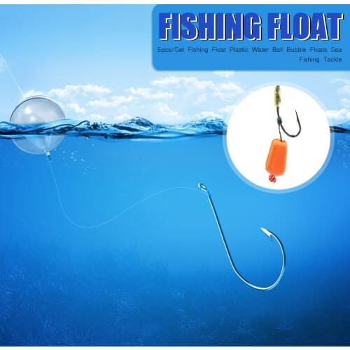 5pcs/Set Fishing Float ABS Plastic Balls Water Ball Bubble Floats Tackle Sea Fishing Accessories