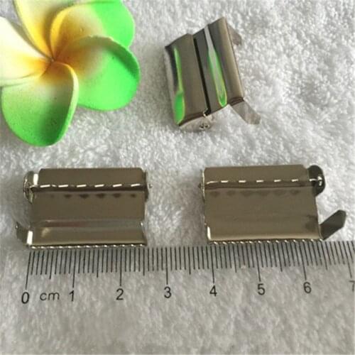 50pc /lot ) 2.5cm Silver metal buckle Suspenders adjustment buckles Craft Sewing materials