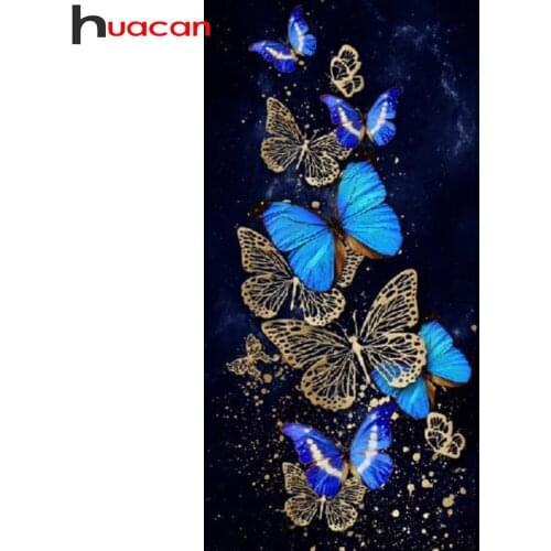 Huacan 5d Diy Diamond Painting Embroidery Butterfly Home Decor Diamond Mosaic Fantasy Animal Wall Stickers