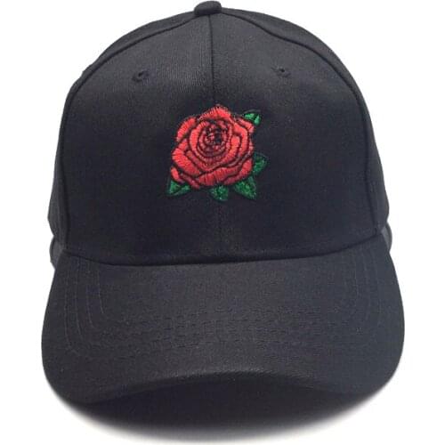 2019 New Hot Fashion Roses Men Women Baseball Caps Spring Summer Sun Hats for Women Solid Snapback Cap Wholesale Dad Hat