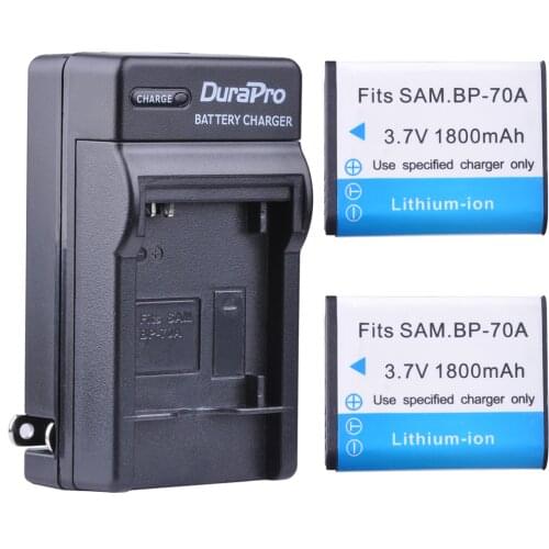 BP-70A Battery + Single Charger for Samsung ST95 ST100 ST6500 SL50 SL600 TL205 WB30F WB35F DV150F ES65 ES67 MV800 PL80