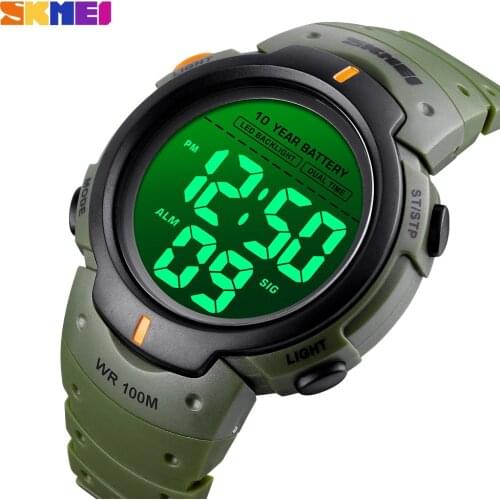 SKMEI Brand Men Sports Watches Big Display Analog Digital LED Electronic Wristwatch Waterproof Swimming Military Watch For Male