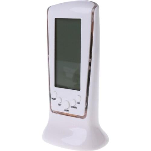 Digital LCD Alarm Clock Calendar Thermometer Backlight Home Essential L4MB