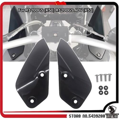 Smoke/Clear 4.5MM Windshield Side WindScreen Airflow Panel Wind Deflectors for BMW R1200GS R 1200 GS ADV K51 K50 2013-2016 2017