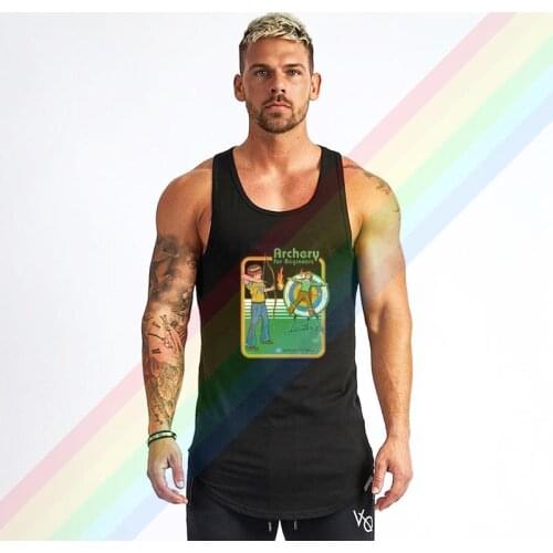 Archery For Beginners Notebook Comfortable Bodybuilding Tank Tops For Men Summer Gym Clothing Customized Vest Shirts