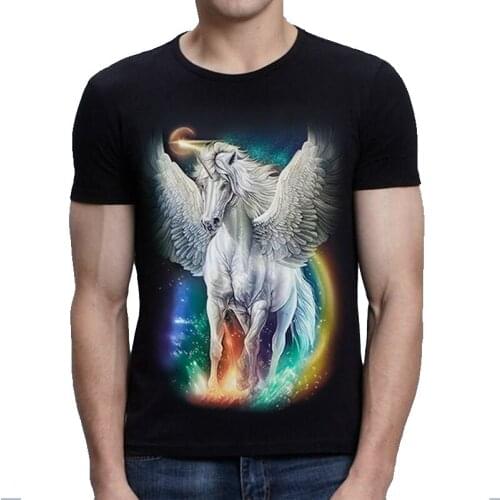 Summer Pegasus Printed 3d T shirt Men graphic t shirts cotton Streetwear O-neck Short Sleeve Tees Casual women fashion Tops