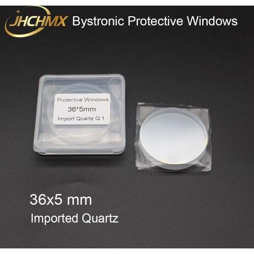 JHCHMX Imported Quartz Fiber Laser Protective Windows 36*5mm 0-6000W 10045746 for Bystronic Nukon Highyag IPG Laser Machines