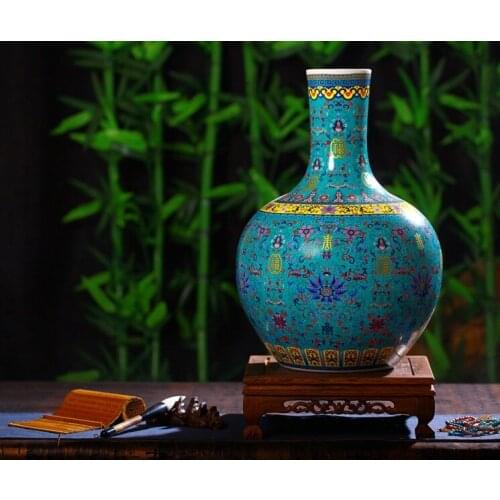 Jingdezhen ceramics Colored enamel vase Home decoration Special offer