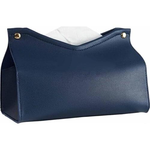 Leather Tissue Box Special Fashion Elegant Tissue Case Faux Leather Rectangle Paper Holder for Home Bedroom Kitchen