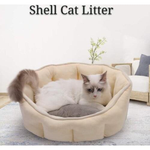 Pet cat nest Comfortable and lovely shell kitten and puppies mat for kittens and puppies Warm and comfortable pet basket