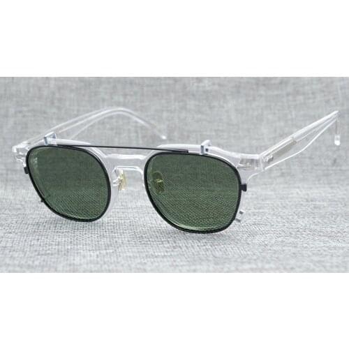 LKK Hand-made Japanese retro polarized sunglasses street style sunglasses with double lenses Two Lens glasses