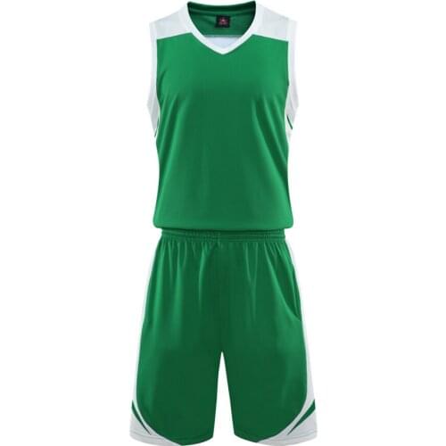 LT2018 Adult Sports Uniform In Polyester Fabric Multi Sizes Trendy Plain Women Mens Basketball Sets With Patterned Side Panels