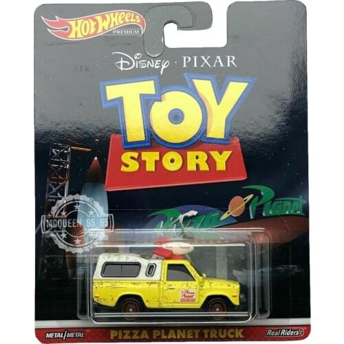 Hot Wheels 1/64 Car PIZZA PLANET TRUCK Toys Story Movie'Car Real Rides Metal Diecast Model Car