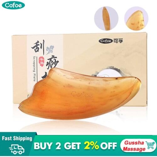 Cofoe OXHorn Guasha Massage Tool Health Jade Gua Sha Body Leg Body Face Anti-wrinkle Massage Board Traditional Chinese Acupoints