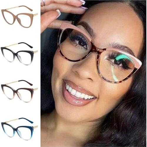2021 Anti-Blue Glasses Women & Men Optical Eyeglass Anti-UV Spectacles Cat Eye Eyewear 9 Colors