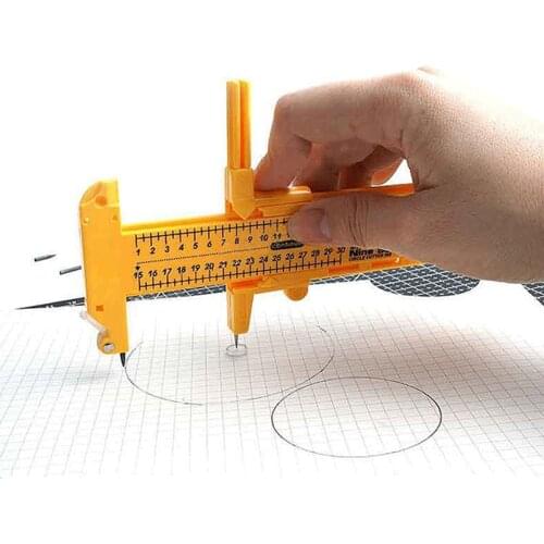Portable Compass Circular Cutter Adjustable Graphic Designing Circle Lock Slot Circular Circle Cut PVC Compass Circle Cutter