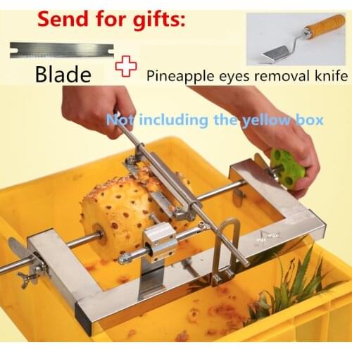 Manual Stainless Steel Pineapple Peeling Machine With Replacement Blade Easy Operation Manual Fruit Peeler High Quality