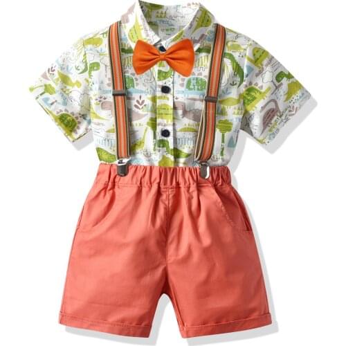 Cartoon Dinosaur Baby Boys Clothes Children Suit Newborn Tracksuit Baby Boy Costume 4Ps Costumes For Children For 1-6 Age