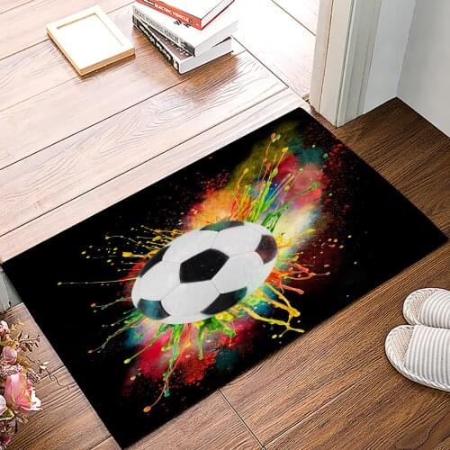 Football Sport Doormat Bedroom Kitchen Floor Mat Bathroom Anti-Slip Rug Home Doormat for Entrance Door