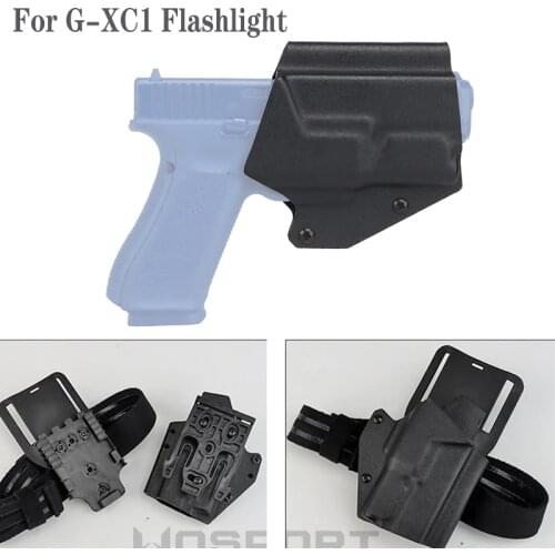 Tactical Kydex Gun Holster for Glock 17/19/19X/45 G-XC1 Flashlight with QLS 19 22 Pistol Case Holster Hunting Accessories