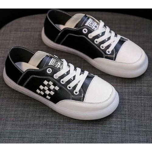 Breathable White Shoes For Women Spring New Soft Leather Versatile Board Shoes Student Flats Womens Shoes Size 35-43