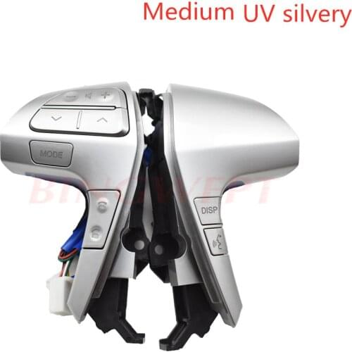 UV silver Bluetooth Steering Wheel Audio Control Button Switch 84250-06160 For Toyota Camry Corolla Hilux Vigo Highlander Innova