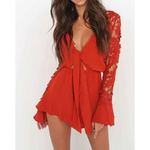 Strappy Hollow Out Bodysuit Women Black Long Sleeve Spring Lace Hot Bodysuits 2017 Slim Jumpsuit Cami Sexy Bodysuit Rompers