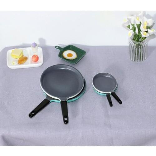 1/6 Dollhouse Cute Kitchen Pan Model Toy Decorative Miniature Ornament Gift