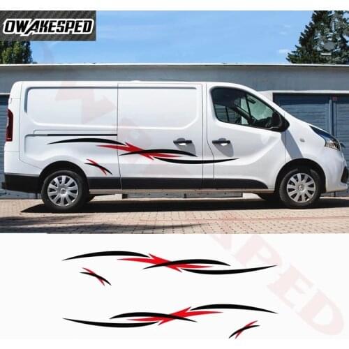 1set Car Styling Both Side Sport Sticker For Renault Trafic Auto Body Door Decor Stickers Customized DIY Vinyl Decals