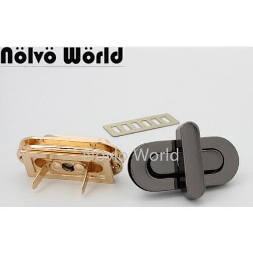 2-10 pieces 4 colors 45x20mm Oval Shaped Twist Locks Purse Component DIY Women Bag Handbag Closures