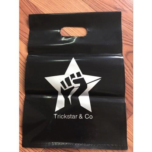 200pcs W200*H250mm(7.8' *9.8') printed logo plastic shopping tote pouches bag promotion custom logo jewelry packaging gift bag