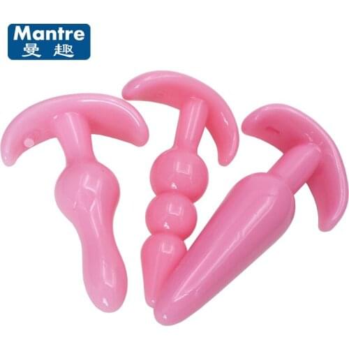 3PCS / Set Silicone Anal Plug Adult Sex Toys For Women Men Anal Beads Dildo Butt Plug Beginner Gay Sexo