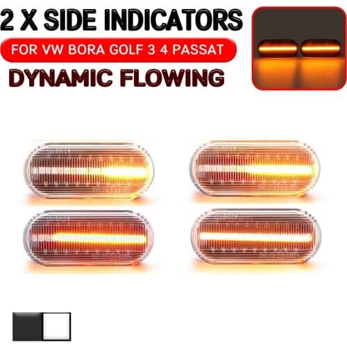 3BG Polo SB6 SEAT Ibiza Leon Skoda Ford LED Dynamic Side Marker Light Flowing Turn Signal Light Lamp For VW Bora Golf 3 4 Passat
