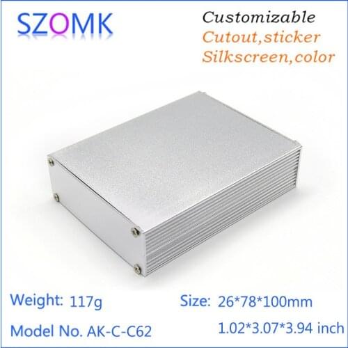 4 pcs, 26*78*100mm China Manufacturer aluminum enclosure for electronics aluminum case split body enclosure for pcb house design