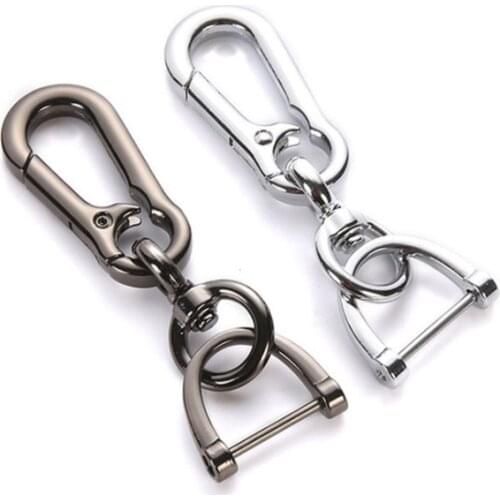 Personalized Lettering Keychain Men Key Chain Key Ring Waist Hanged Key Holder For Car Plate Number Logo Anti-lost Keyring