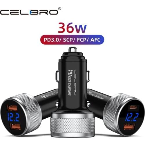 Quick Charge 3.0 Car Charger USB C Charger PD Fast Chargers Auto Charging Adapter for Iphone 12 Samsung S20 Xiaomi Mobile Phone