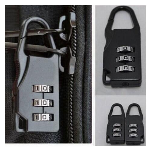 High Quality 1PCS Black Travel Luggage Suitcase Combination Lock Padlocks Case Bag Password Digit Code Bag Locks