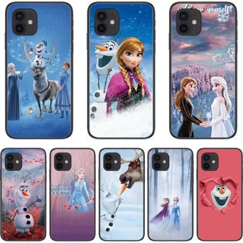 Mobile Phone Case with Disney Frozen Elsa Anna and Snowman Olaf and Reindeer Sven Style Phone Case cover For iphone 12 pro max