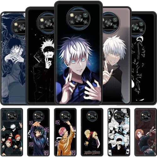 Anime jujutsu kaisen Phone Case For Xiaomi Mi Poco X3 NFC M3 Pro 11 Note 10 10T 9 Lite CC9 CC9E Pro Soft Black Shell Cover