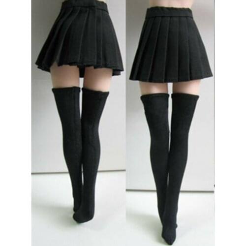 1/6 Scale Black Skirt&Stocking Clothes Set Girl Student Clothing F 12'' Doll