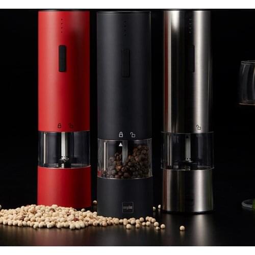 Electric Automatic Salt Pepper Mill Set Adjustable Grinding Kitchen Stainless Steel Tool Cooking Accessories cocina Droshipping