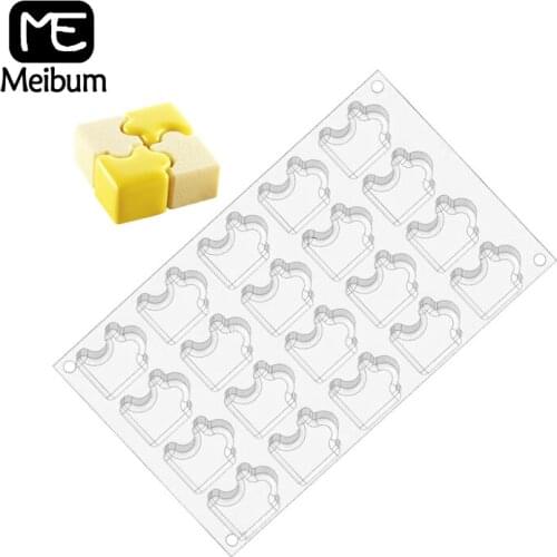 Jigsaw Puzzle French Dessert Mould Geometric Mousse Silicone Cake Mold Baking Pastry Tray Muffin Form Decorating Tools