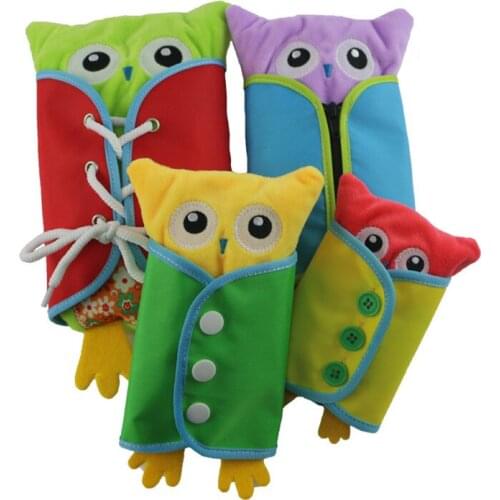4pcs/lot explosion baby early education owl toy plush clothing puzzle early education