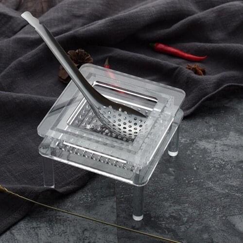 Stainless Steel Spherification Spoon Molecular Mixologist Slotted Bar Spoon Kitchen Accessories